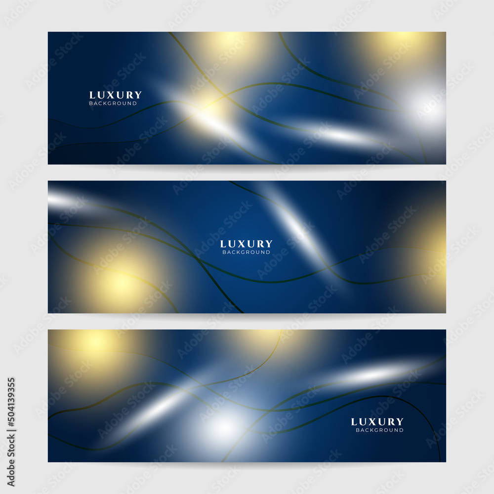 Vector blue and gold colorful abstract, science, futuristic, energy technology concept. Digital image of light rays, stripes lines with light, speed and motion blur over dark tech background