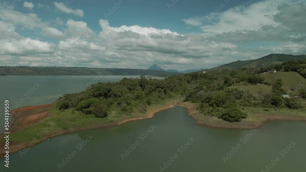 Aerial view of tropical lake in Arenal Volcano surroundings, Costa Rica. Aerial view of tropical lake in Arenal Volcano surroundings, Costa Rica.