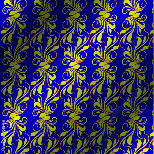 Royal vector textile on a blue background, luxury blue royal wallpaper, layout design, poster template, background, art