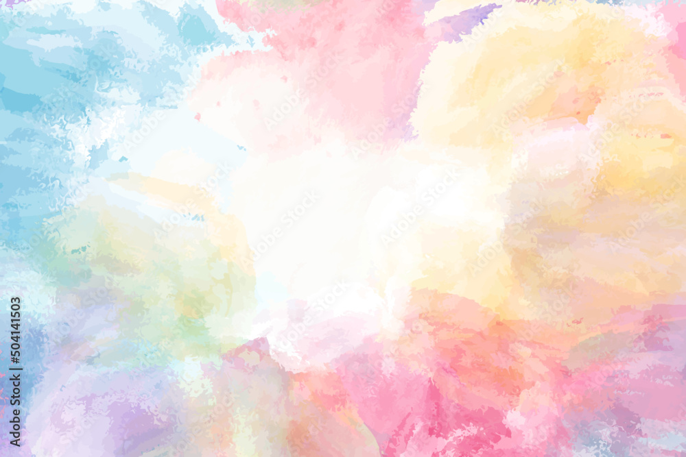 Abstract colorful watercolor background texture. Bright splash nature frame art illustration