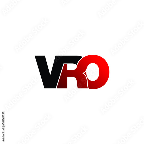 VRO letter monogram logo design vector photo