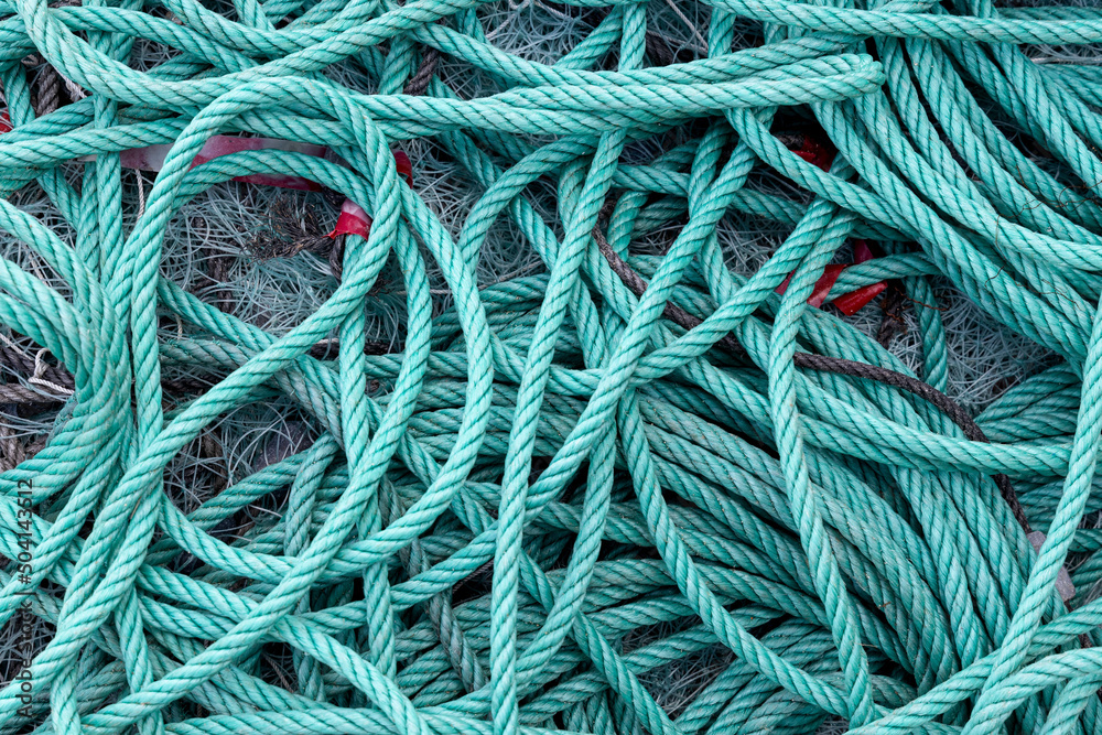 Fishing Boat Rope As Abstract Conceptual Background.