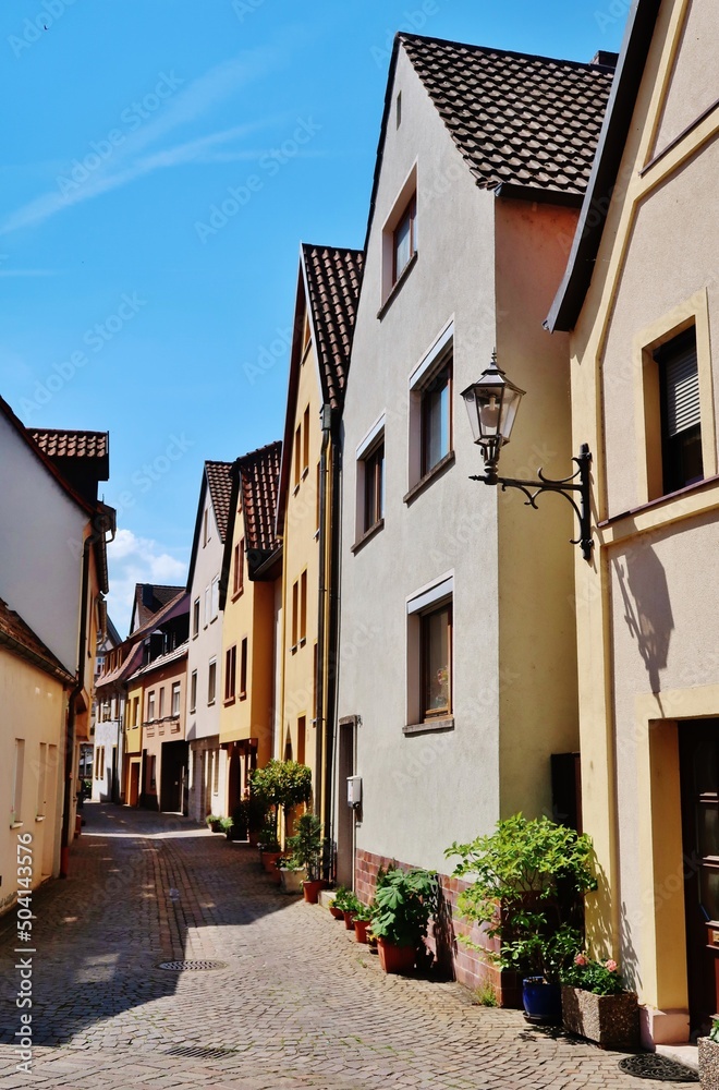 Altstadtgasse in Karlstadt am Main, Franken