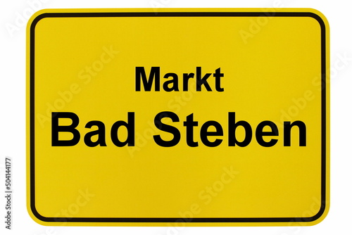 Illustration eines Ortsschildes von Markt Bad Steben photo