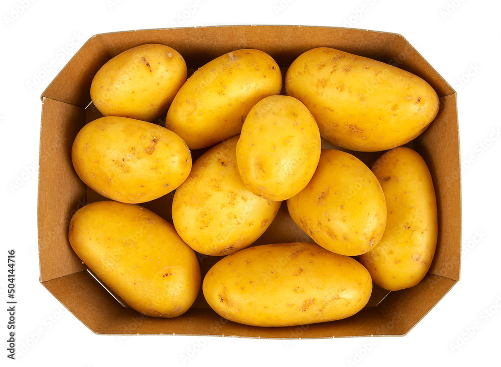 fresh potatoes isoalted on white background
