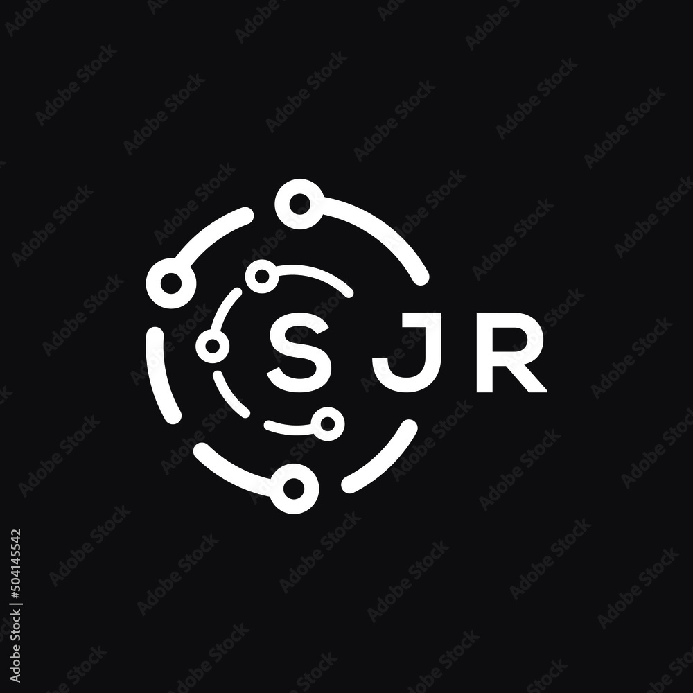 SJR technology letter logo design on black background. SJR creative initials technology letter logo concept. SJR technology letter design. SJR technology letter logo design on black background. SJR creative initials technology letter logo concept. SJR technology letter design.