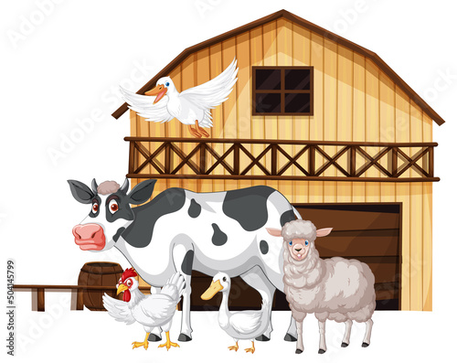 Farming theme with many animals