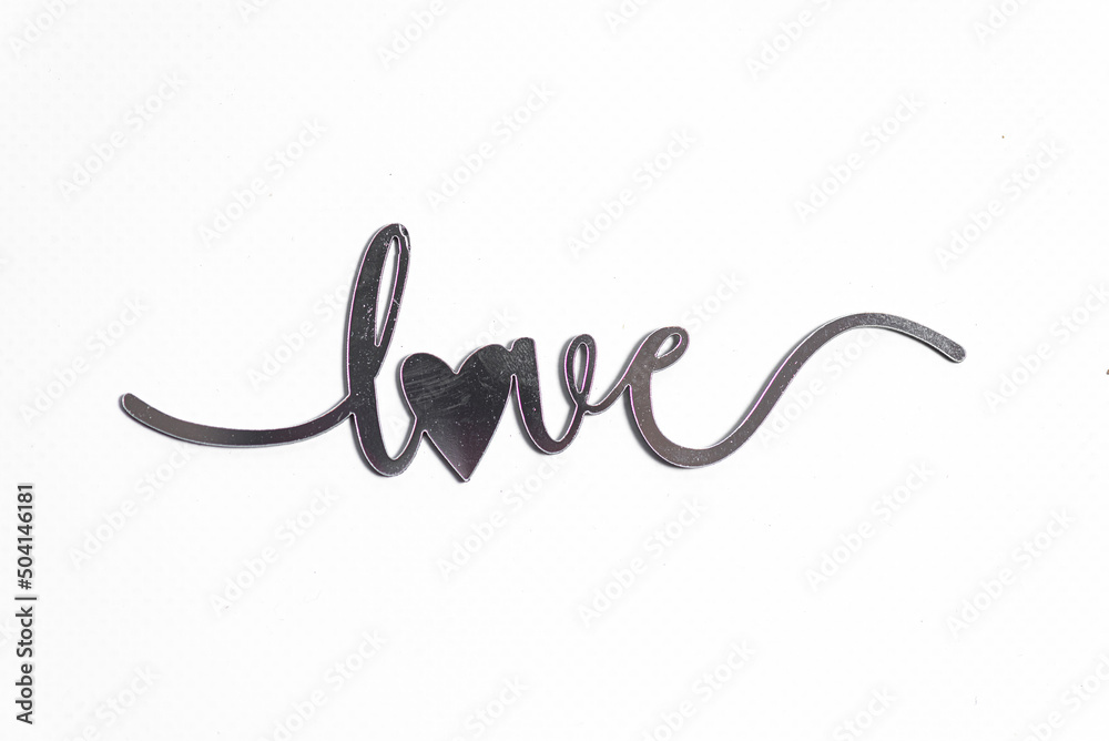Letters love on a white background. Letters love on a white background.