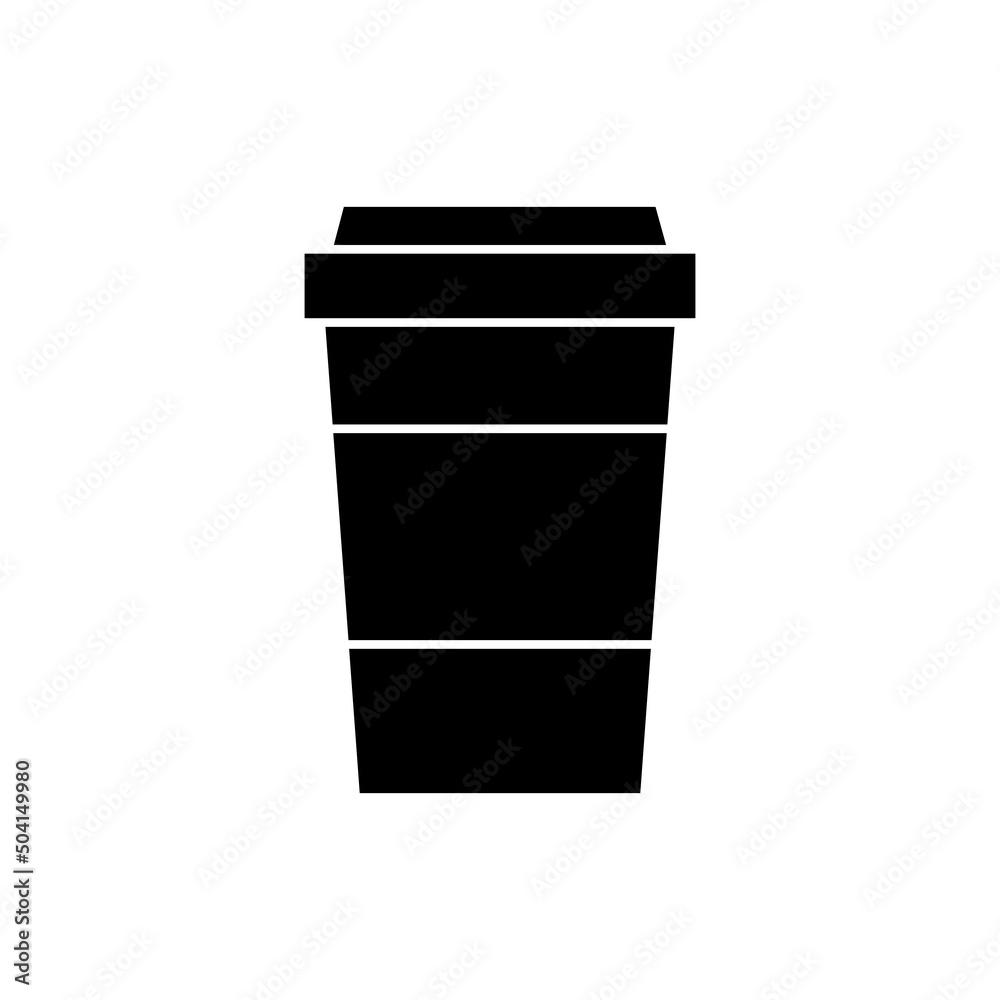 Coffee cup simple black icon Coffee cup simple black icon