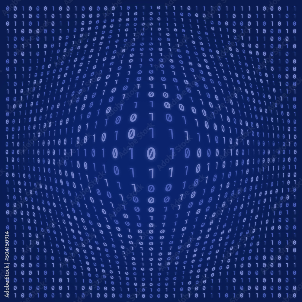 Abstract blue binary background. Futuristic background. Abstract blue binary background. Futuristic background.