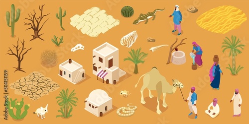 Desert Isometric Horizontal Background