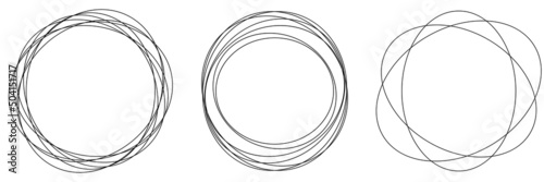 Random circles, circular rings geometric design element