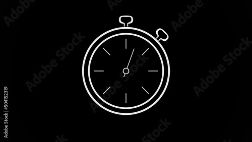 3D Rendered Clock Timer Countdown Design