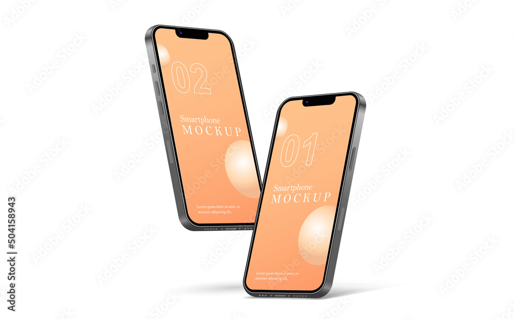 Smartphone mockup. mobile phone mock up. Fully Editable File