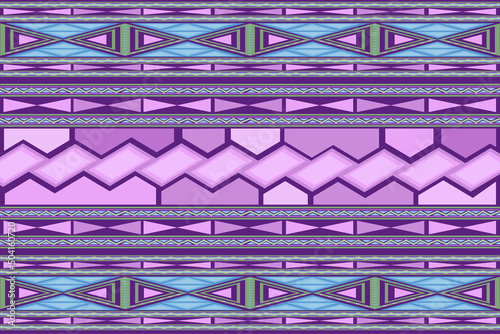 Pattern in purple-pink tones Use geometric shapes in design. can be used In the textile industry such as pillows, curtains, blankets, scarves, modern patterns like no other.