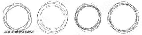 Random circles, circular rings geometric design element