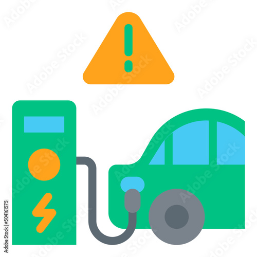 electric charge station flat icon
