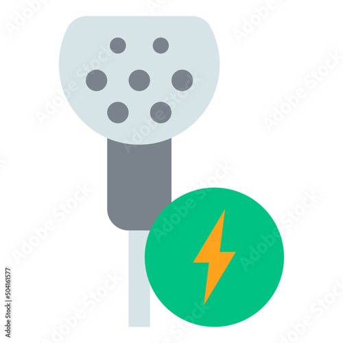 ev charger flat icon