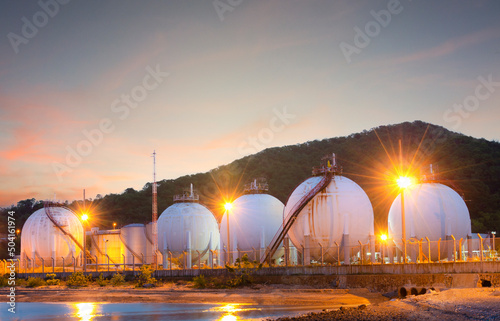 Natural gas tanks - LNG or liquefied industrial natural gas cylinders.