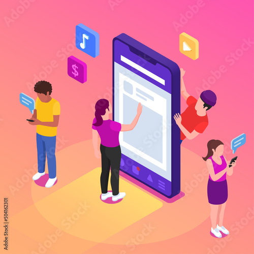 Generation Z Isometric Concept