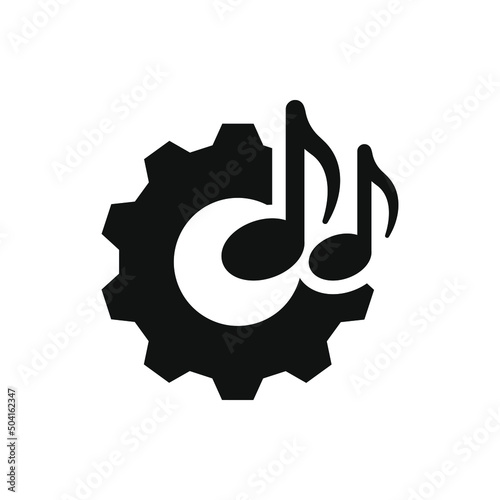Music engine. Audio settings icon design isolated on white background. Vector illustration