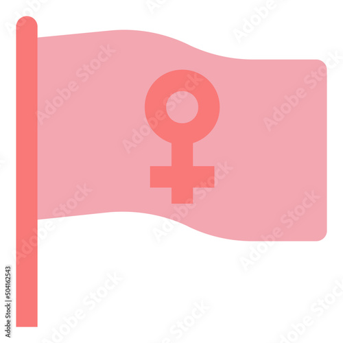 woman flag flat icon