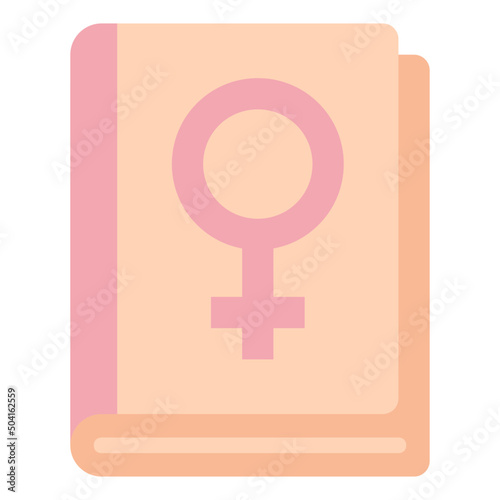 feminist book flat icon