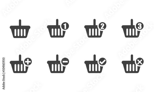 set of shopping baskets in the market or eps10 online store
