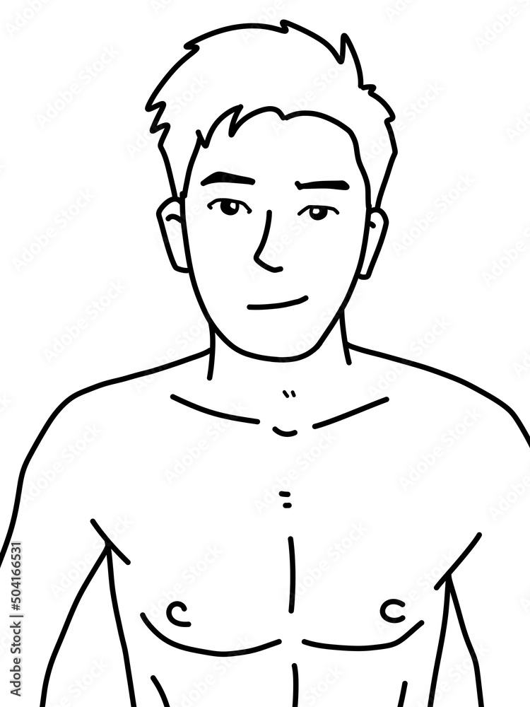 black and white of cute man cartoon for coloring black and white of cute man cartoon for coloring