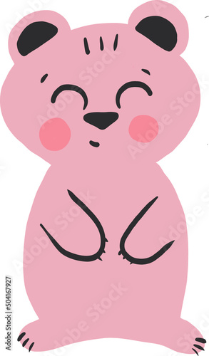 cute pink bear, lovely bear