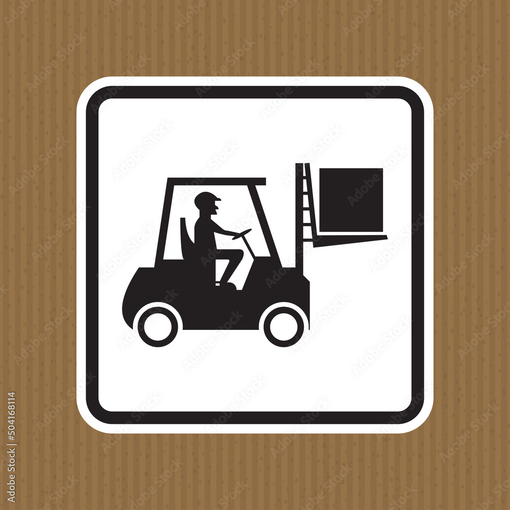 Forklift truck sign,Hazard warning forklift