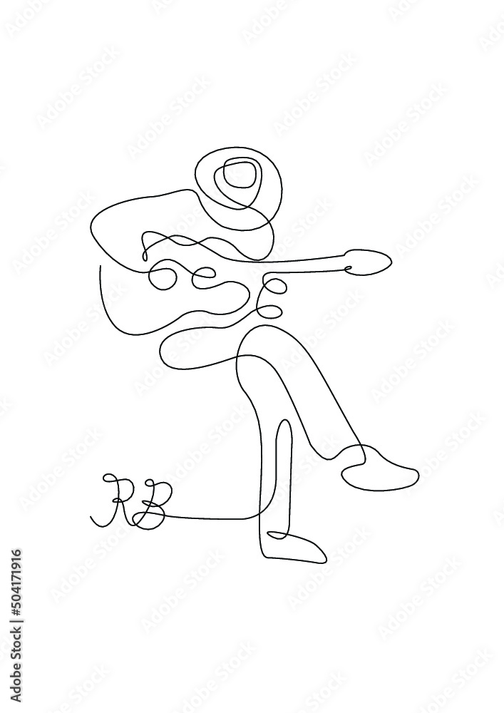 Fototapeta premium Man playing guitar
