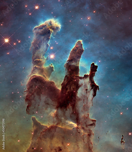 Fototapeta Naklejka Na Ścianę i Meble -  The Eagle Nebula M16 in the constellation of Serpens. Elements of this picture furnished by NASA