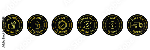 Fotografie satisfaction guarantee,  secure checkout, 1 year warranty, money-back guarantee,
