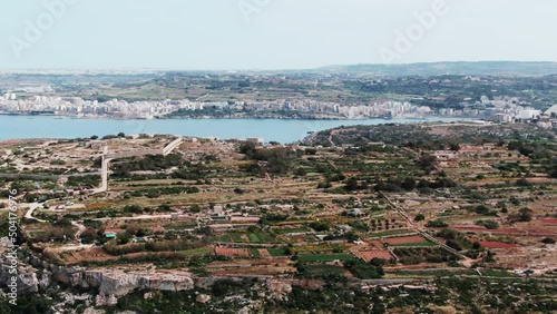 Ciryscape of Bugibba, Malta on a sunny day photo