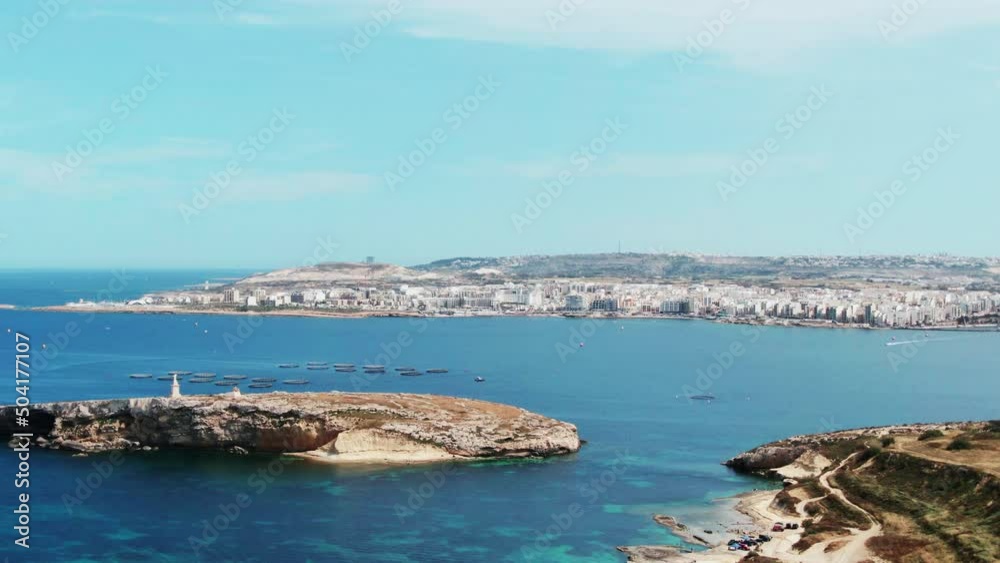 City of Bugibba with St Pauls Island in the foreground City of Bugibba with St Pauls Island in the foreground