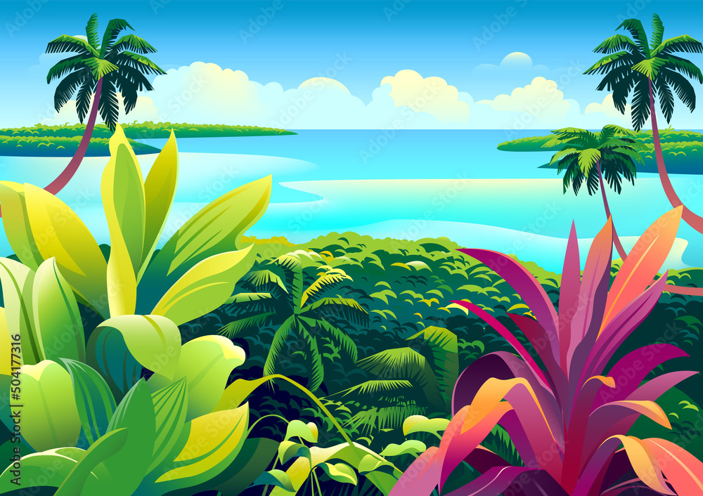 Tropical landscape discount