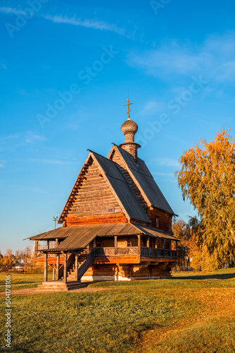 Traditional wooden church in Suzdal