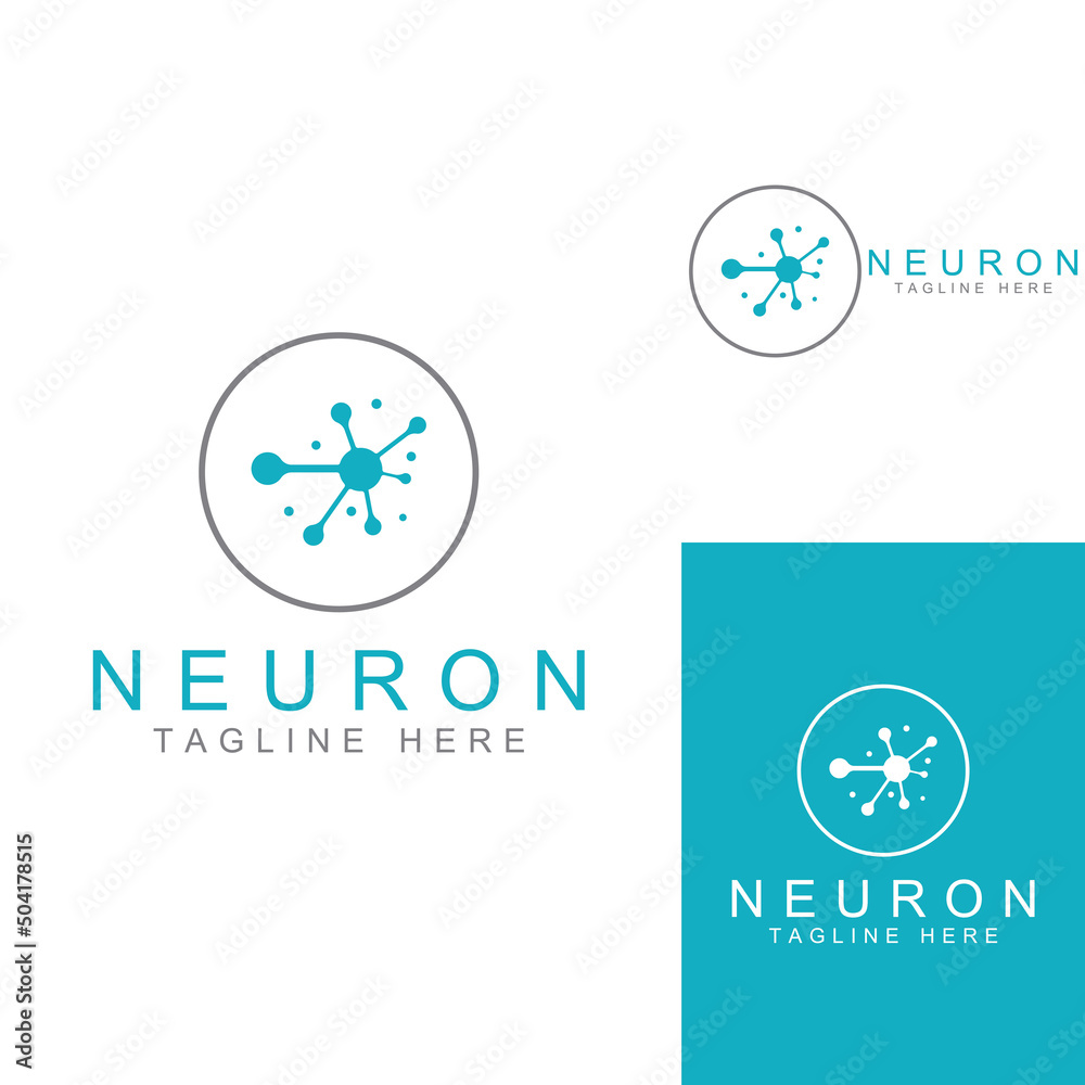 Neuron logo or nerve cell logo with concept vector illustration template. Neuron logo or nerve cell logo with concept vector illustration template.