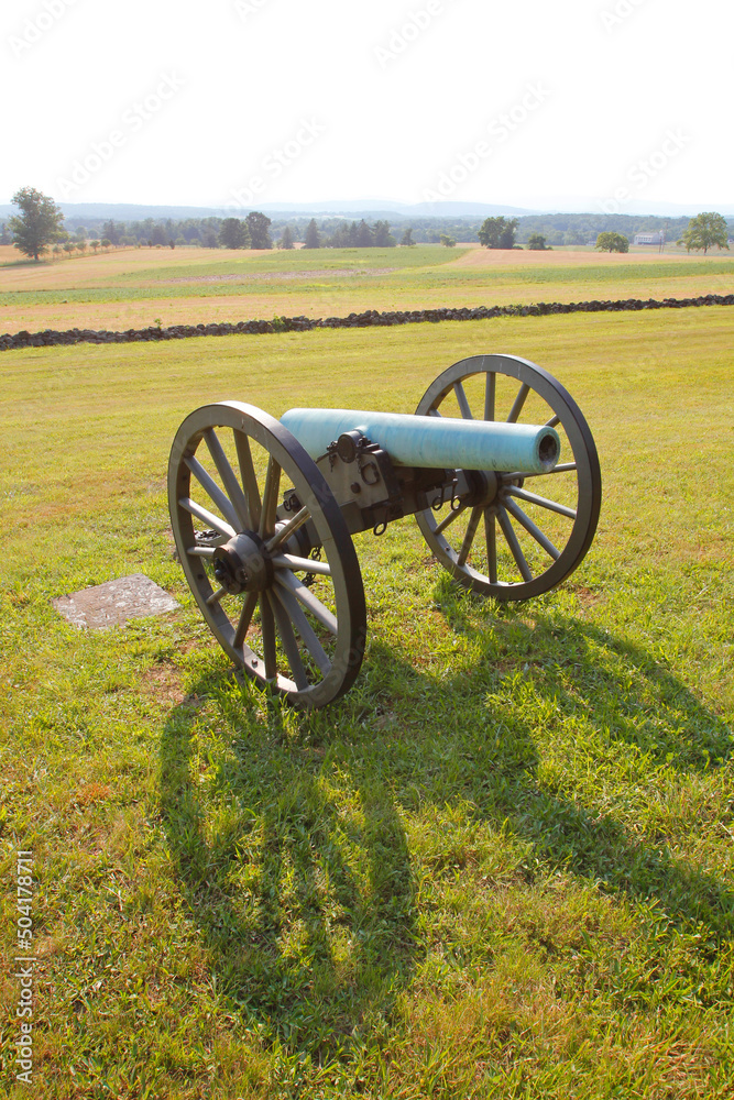 Gettysburg Battlefield in the American Civil War 