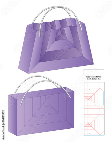 Box packaging die cut template design. 3d mock-up