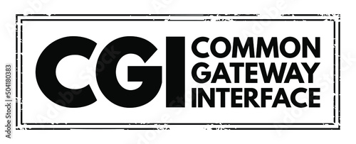 CGI Common Gateway Interface - provides the middleware between www servers and external databases and information sources, acronym text concept background