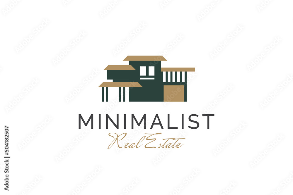 Elegant Modern and Minimalist Real Estate Logo Design. Building or Construction Logo for Real Estate Industry Identity