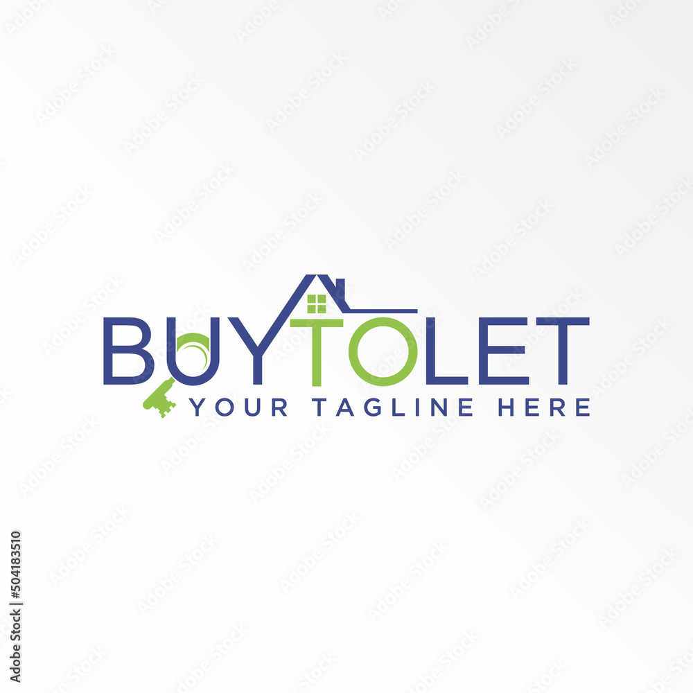 Writing BUY TO LET with roof house, key, and Magnifying glass on U font image graphic icon logo design abstract concept vector stock. Can be used as a symbol related to initial or property