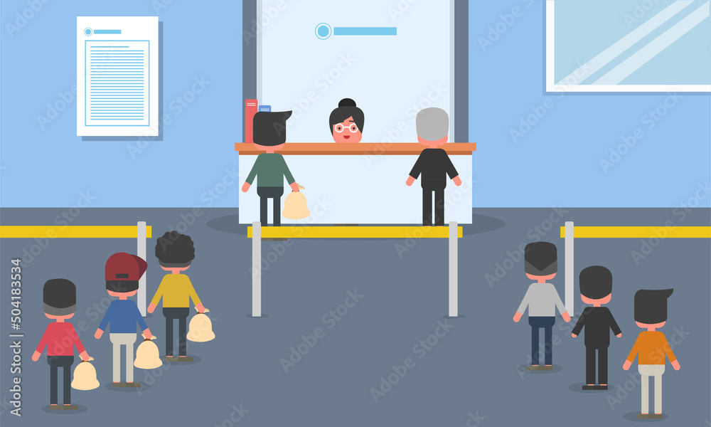 Illustration inside a bank building. you can use it for business purposes, presentations, websites, and others Illustration inside a bank building. you can use it for business purposes, presentations, websites, and others