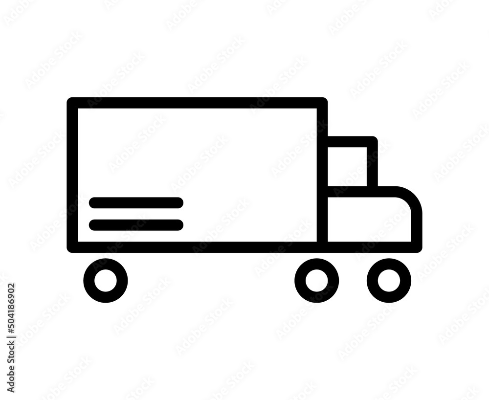 Customs transport flat line icon. Outline sign mascara for mobile concept and web design, store Customs transport flat line icon. Outline sign mascara for mobile concept and web design, store