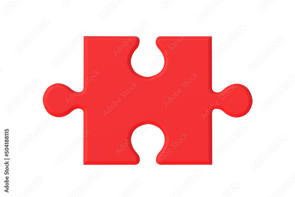 Puzzle jiggle pieces isolated on white background. 3d render Puzzle jiggle pieces isolated on white background. 3d render