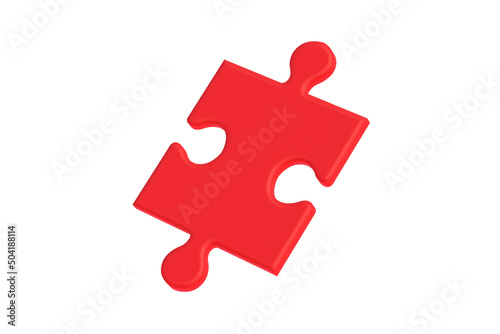 Photography Puzzle jiggle pieces isolated on white background. 3d render