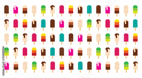 icona, gelati, ghiaccioli, estate, gelateria