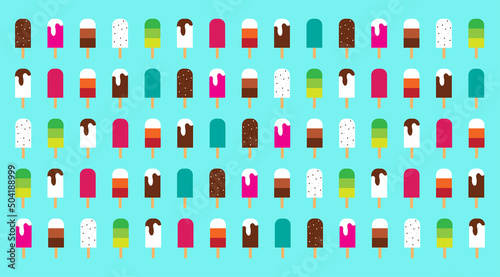 icona, gelati, ghiaccioli, estate, gelateria